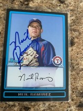 Neil Ramirez Signed 2009 Bowman Rc Auto Texas Rangers Chicago Cubs