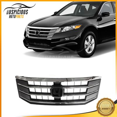 Chrome Front Bumper Upper Mesh Grill Grille For Honda Crosstour 2010-12 3.5L
