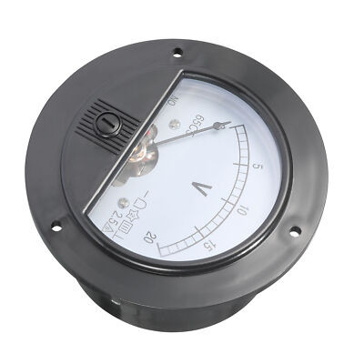 DC 0-20V Runde Analog Panel Meter Volt Spannung Gauge Analog Voltmeter Neue