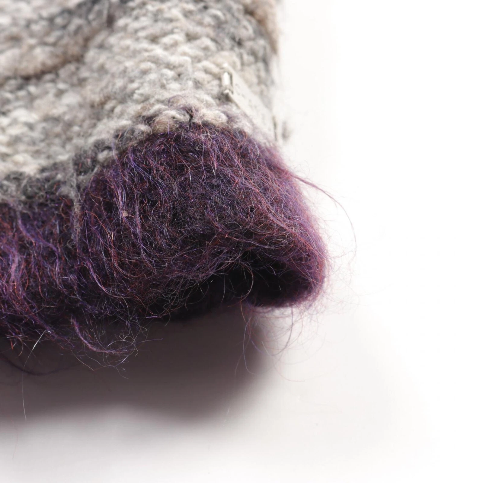 CHANEL Gilet Identificazione Top Lana Nylon Grigio P14059 Taglia 36