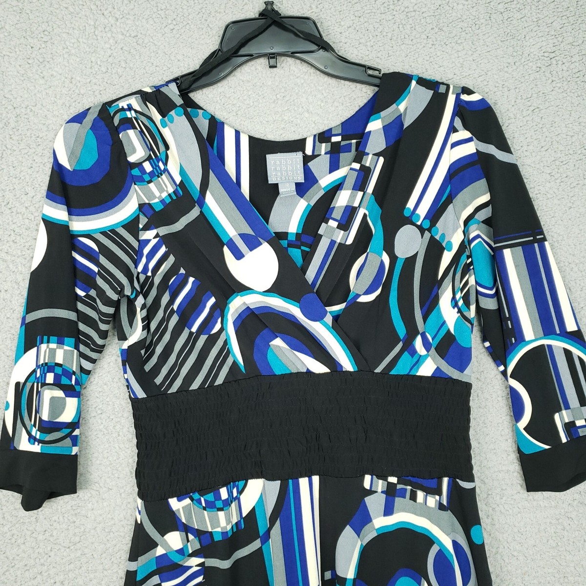 rabbit designs dress Rabbit Rabbit Rabbit Designs Aline Midi Dress Animal Print Vintage EPOC 8