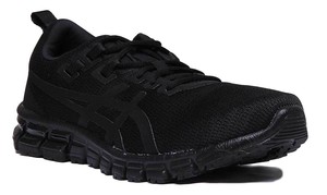 asics black running trainers