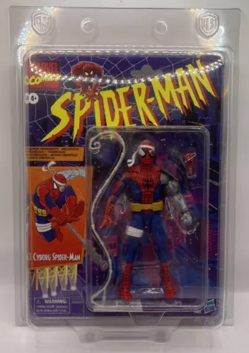 Marvel Legends Colección Retro Cyborg Spider-Man 6” Objetivo Exclusivo con Protector