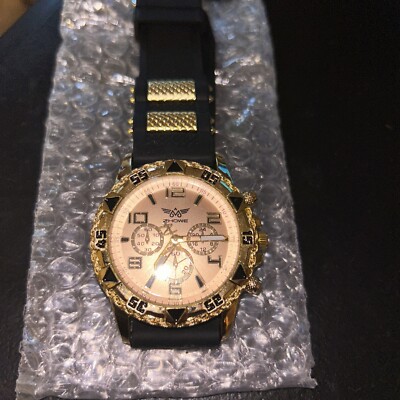 ZHOWE ゴールド クォーツ腕時計 新品】ZHOWE ゴールド 腕時計 クォーツ クロノグラフ - メルカリ