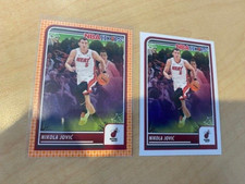 2023-24 Panini Haunted Hoops Orange Nikola Jovic + Base - Miami Heat