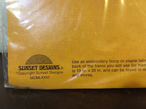 Sunset Stitchery, All American, New Old Stock 1976 - Picture 2 of 3