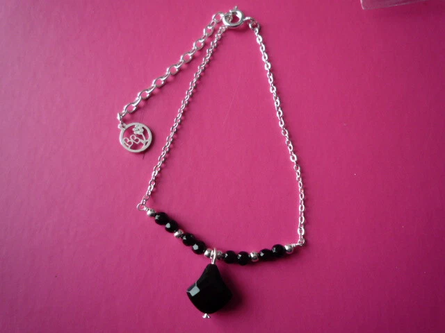 JOLI BRACELET CLIO BLUE ARGENTE/CRISTAUX NOIRS/BRIGITTE BARDOT/NEUF - Photo 1/1