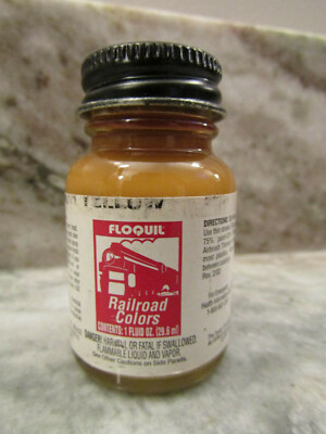 FLOQUIL RAILROAD COLORS MODEL PAINT - 1oz 1 OUNCE - SP ARMOR YELLOW