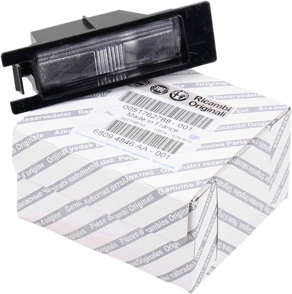 Lampe d'éclairage de plaque d'origine 51762788 pour Fiat Punto et Bravo, éclairage standard