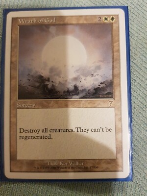 1x MTG Magic The Gathering TCG Wrath of God Rare  - 7th Seventh Edition
