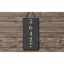 Customizable Slate House Number Sign - Tall House Number Plaque - Handmade and P