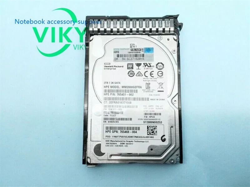 NEW 765455-B21 765869-001 HPE 2TB 7.2K SATA 6G 2.5IN MIDLINE 512E HDD Hard Drive - Image 3 of 4