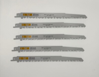 5x Säbelsägeblatt S1531L Reciprosäge HCS wood 210x1,2x19mm Heller Bosch Makita