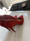 Women’s Enzo Angiolini Dark Red Suede Pumps With Back Zipper Detail Sz 7 — photo 7