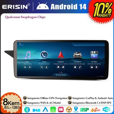 12,3'' 8+128GB Android 14 GPS Autoradio Mercedes Benz E-Klasse W212 S212 NTG 4.5