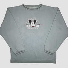 Vtg Disney Mickey  Co Mickey Mouse Sweatshirt Womens Large Green Crewneck 90s