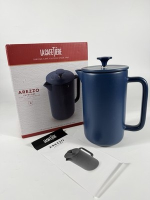 La Cafetière Arezzo Kaffeepresse für 8 Tassen Marine Steinzeug 1L