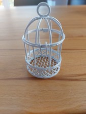 Mini Deko Papageien Vogel Käfig Neu!