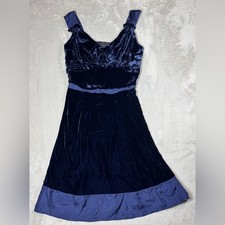 Marc by Marc Jacobs Silk Blend Navy Blue Sleeveless A Line Cocktail Dress Size 2