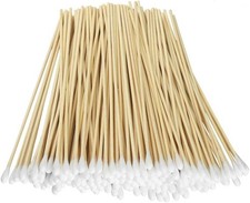 200 Pcs Count 6" Inch Long Cotton Swabs with Wooden Handles Cotton Tipped