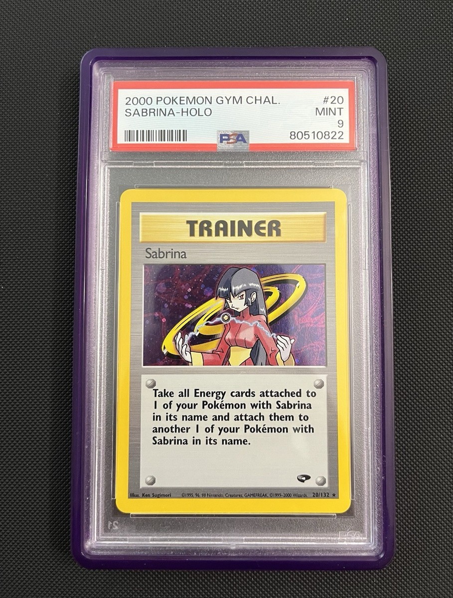 Pokemon Gym Challenge Sabrina Trainer 20/132 PSA9 Mint **Guard