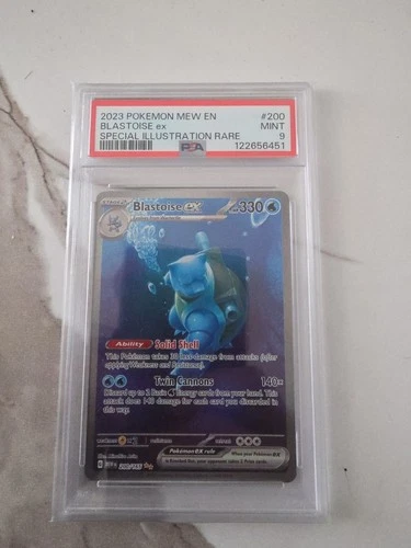 Blastoise ex 200/165 PSA 9 Special Illustration Pokemon 151 Scarlet & Violet TCG