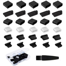 USB Cover Port Plug Caps - 30PCS 6 Type Silicone Anti Dust Cover USB Port Pro...