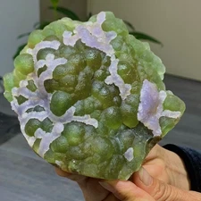 1.61LB Natural Fluorite Green-white dual color crystal mineral Specimen,Zhejiang
