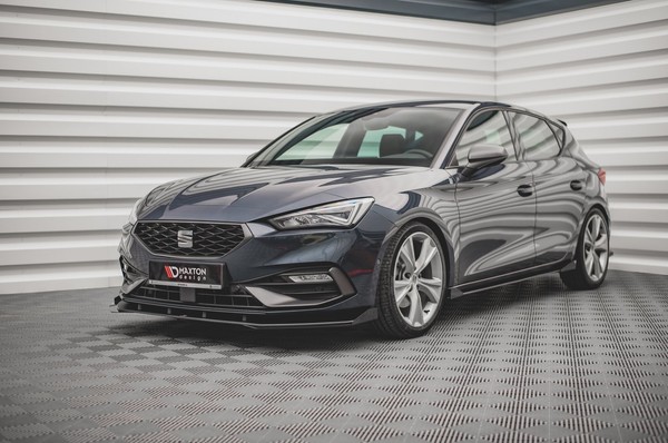 Seitenschweller Ansatz (Paar) + Flaps Passend FüR Seat Leon Fr Mk4 Schwarz Hochg-image