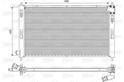 Motorkühler Wasserkühler VALEO 701577 für MITSUBISHI LANCER ASX OUTLANDER 4008 8