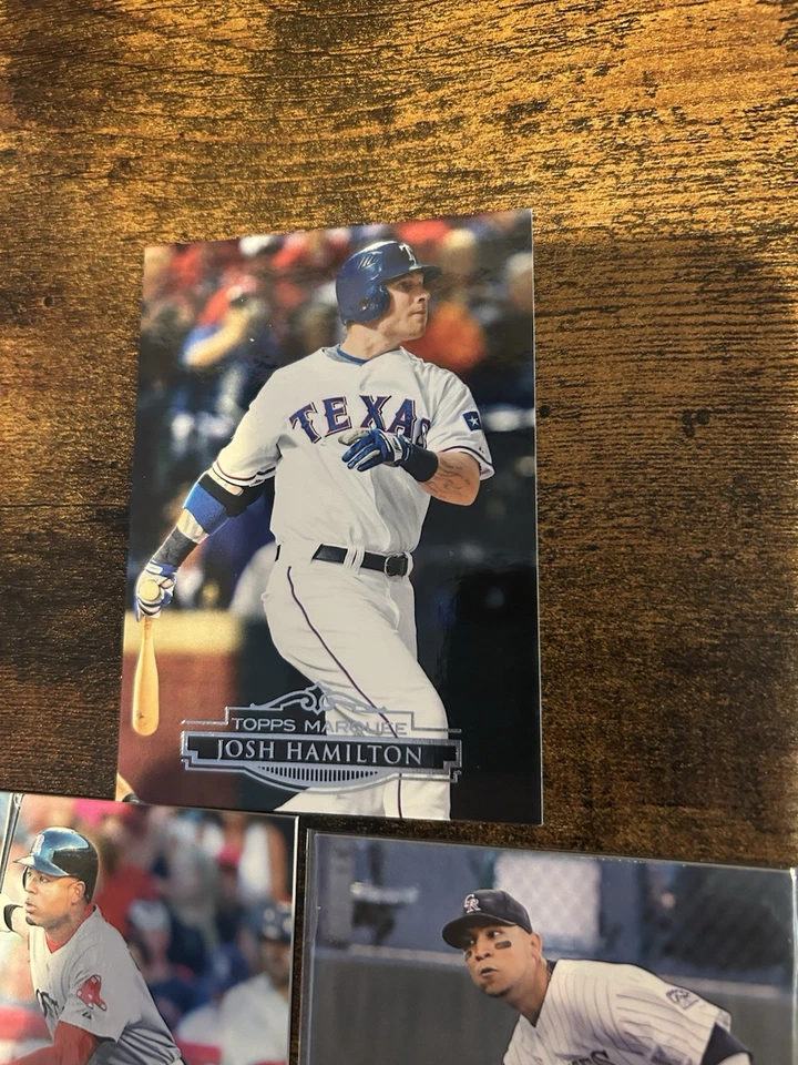 2011 Topps marquee 3 Cards - Josh Hamilton, Carl Crawford & Carlos Gonzalez - Image 3 of 4