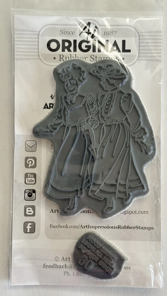 Estampilla de goma sin montar Art Impressions 4593 vintage "Mood Swing Set" Foto 2 de 2