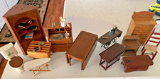 Vintage Dollhouse Wood Furniture Kitchen Bath Butcher Block Accessories 20 Pcs Vintage Dollhouse Wood Furniture Kitchen Bath Butcher Block Accessories 20 Pcs