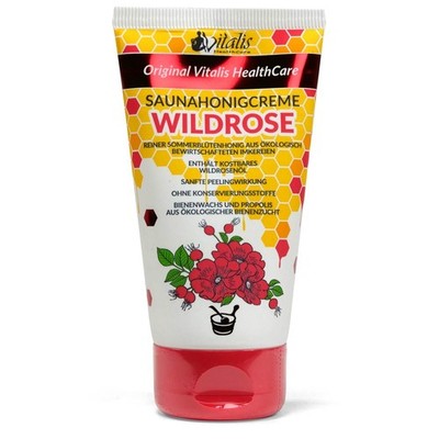 Saunahonigcreme Wildrose 150g Tube (120 ml) Saunacreme Sauna Creme Peeling Spa