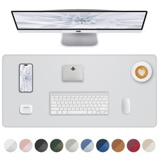 PU Leather Desk Mat Protector - 36"x17" Large Non-Slip Office Desk Pad, Water...