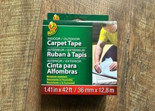 Duck Brand Indoor/Outdoor Carpet Tape, 1.41-Inch x 42 Feet, White 286373 
