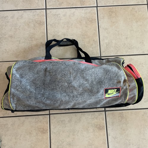 Vintage Large Nike Andre Agassi Challenge Court Denim Tennis Duffle Bag Lava