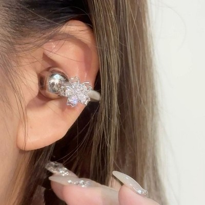 1/2Pcs Crystal Decor For Clip Earbuds Open Ear Decorative Earphone Clip