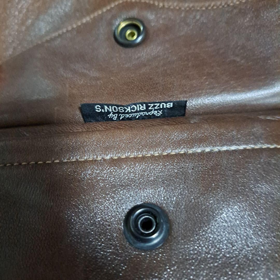 Buzz Ricksons Leather A2 Bomber Jacket Pinup Girl… - image 6