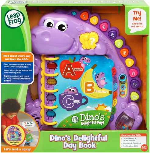 LeapFrog Dino's Delightful Day Alphabet Book, Purple - Picture 7 of 7