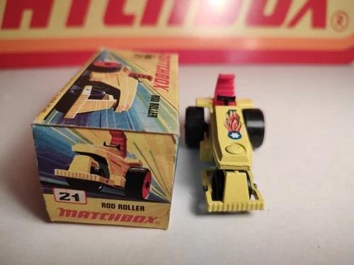 Matchbox Superfast 21 Rod Roller in Box Vintage 1972 Lesney England Road Paver