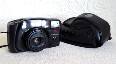 Vintage Samsung AF ZOOM 1050 35mm Film Point and Shoot Kamera und Tasche