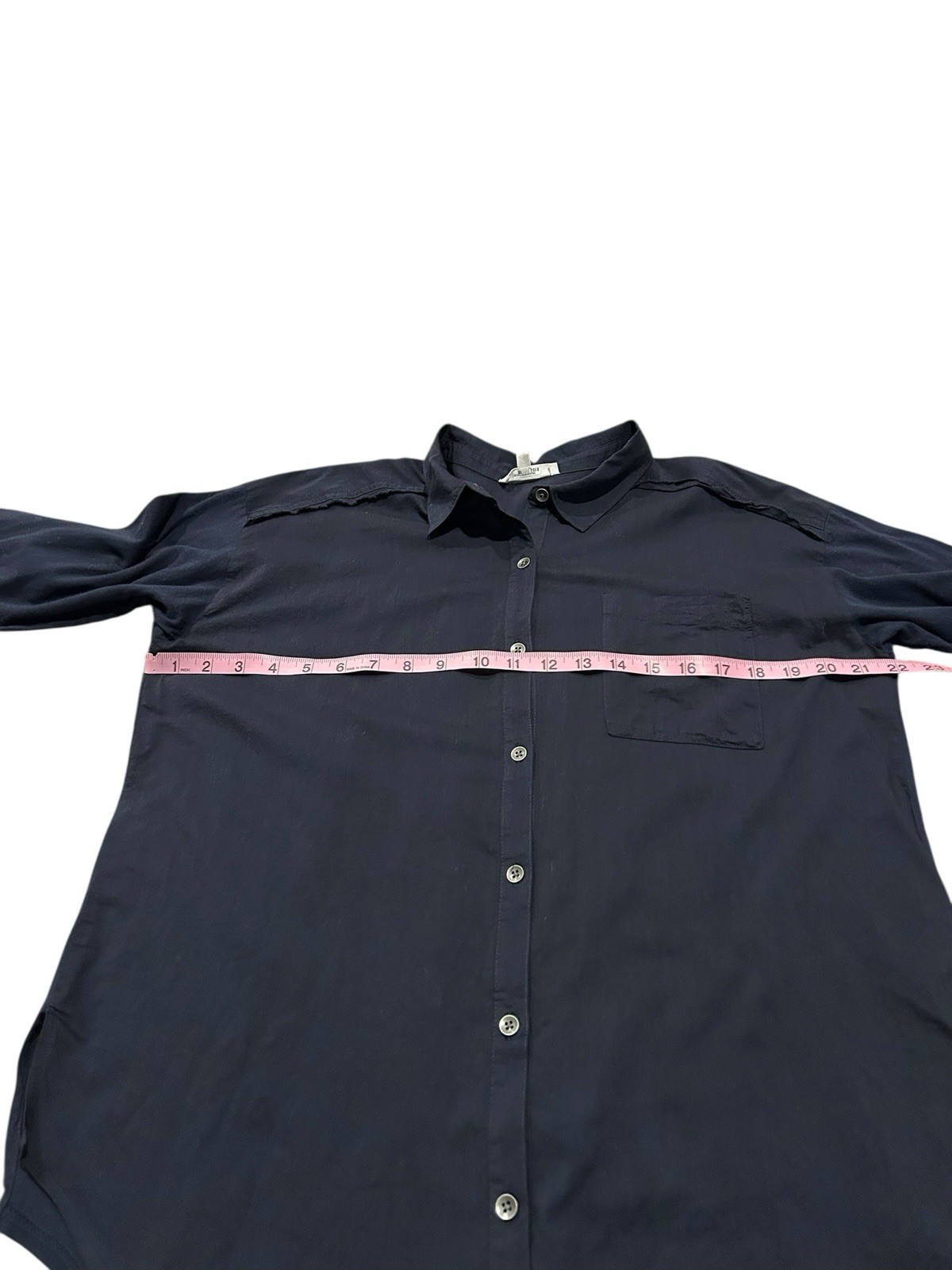 Splendid Navy Paige Button Down Small - image 5