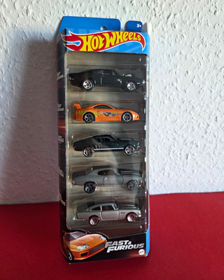 Hot Wheels Fast & Furious 5er-Set Spielzeugautos PKW, Ovp 