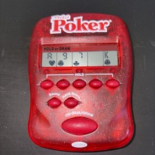 Vintage 1997 Radica Pocket Poker Draw and Deuces Electronic Handheld Game Tested