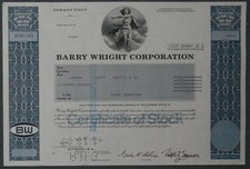 Barry Wright Corporation 1982 100 Shares