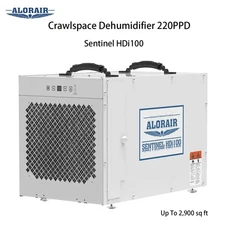 ALORAIR HDi100 Crawlspace Dehumidifier 220PPD  Basement Warehouse Garage 2900 sq