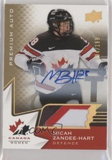 2020 Team Canada Juniors Women's WC Autos /199 Micah Zandee-Hart Patch Auto 5el