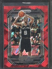 2022-23 Panini Prizm - Tony Parker #299 Red Ice Prizm - San Antonio Spurs HOF