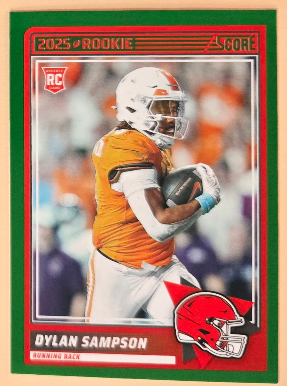 2025 Score Dylan Sampson Rookie #52 Green Foil Cleveland Browns RC